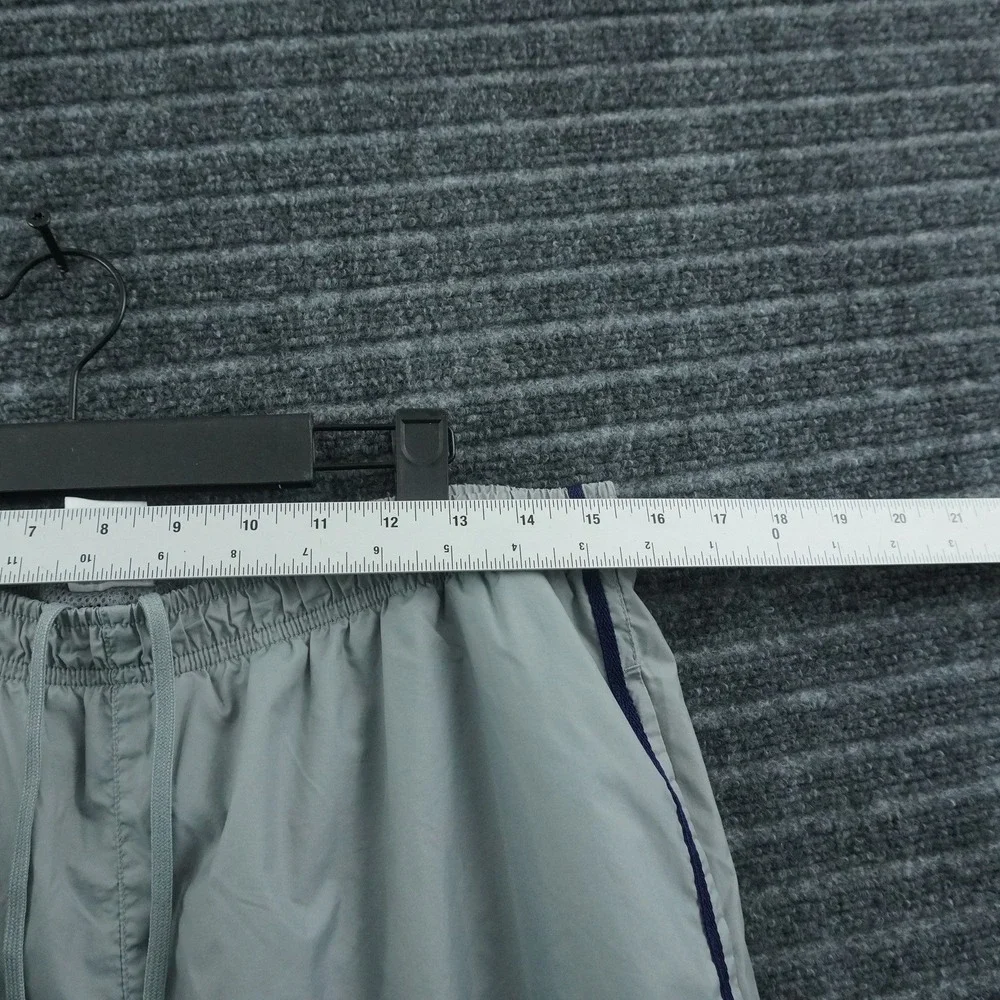 Y2K Adidas Track Pants Mens M Grey Yellow Navy Blue‎ Stripe Mesh Lined Athletic
